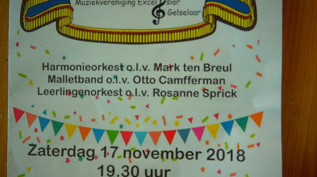 Jubilarissenconcert Excelsior (zaterdag 17 november 2018)
